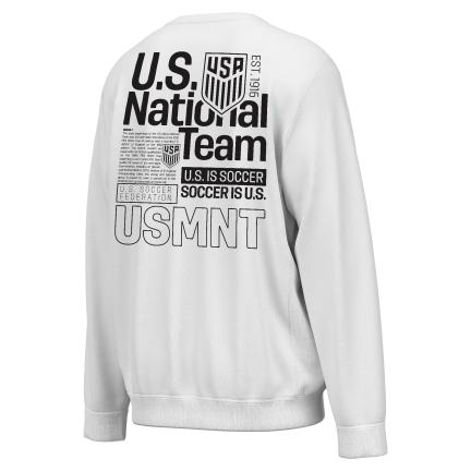 Unisex U.S. Soccer Crest White Sweatshirt
