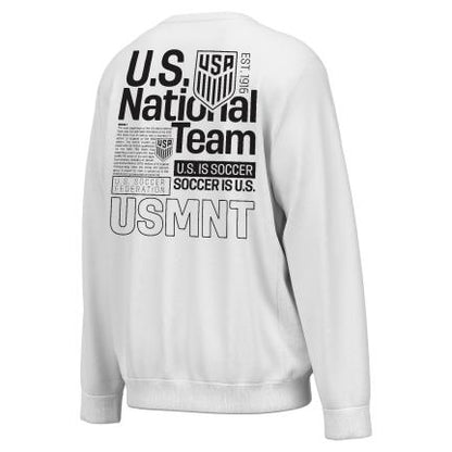 Unisex U.S. Soccer Crest White Sweatshirt