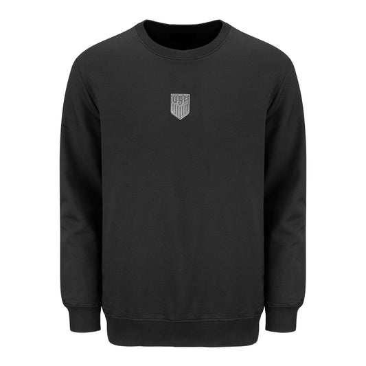 Unisex USMNT Levelwear Zane Black Crewneck Sweatshirt
