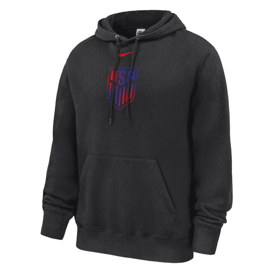 Men's Nike USA Red and Blue Crest Black Hooded Sweatshirt