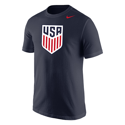 Men s Nike USMNT Crest Navy Tee Official U.S. Soccer Store