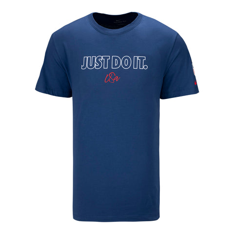 Men's Nike USA Just Do It Navy T-Shirt - Front View