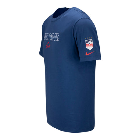 Men's Nike USA Just Do It Navy T-Shirt - Side View