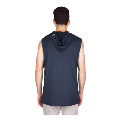 Men's New Era USMNT Navy Sleeveless Hoodie - Back View