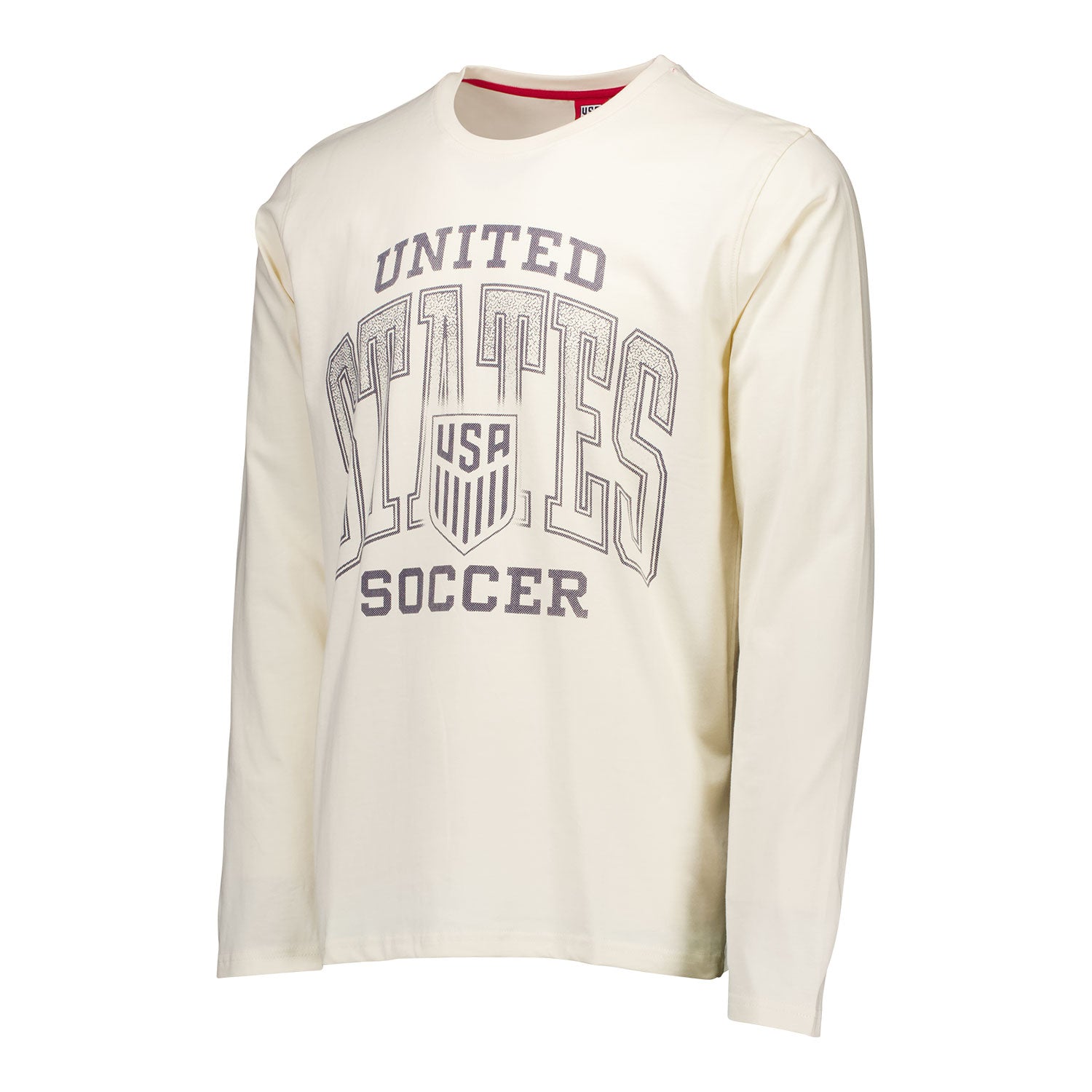 Men's Sports Deign Sweden USMNT States Off-White L/S Tee - Front View