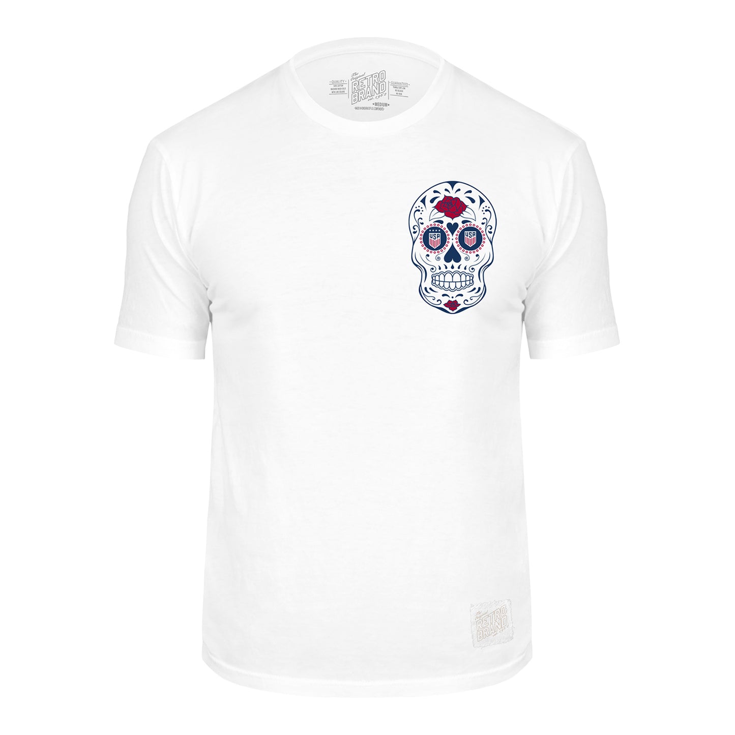 Unisex Original Retro Brand Hispanic Heritage White Tee - Front View