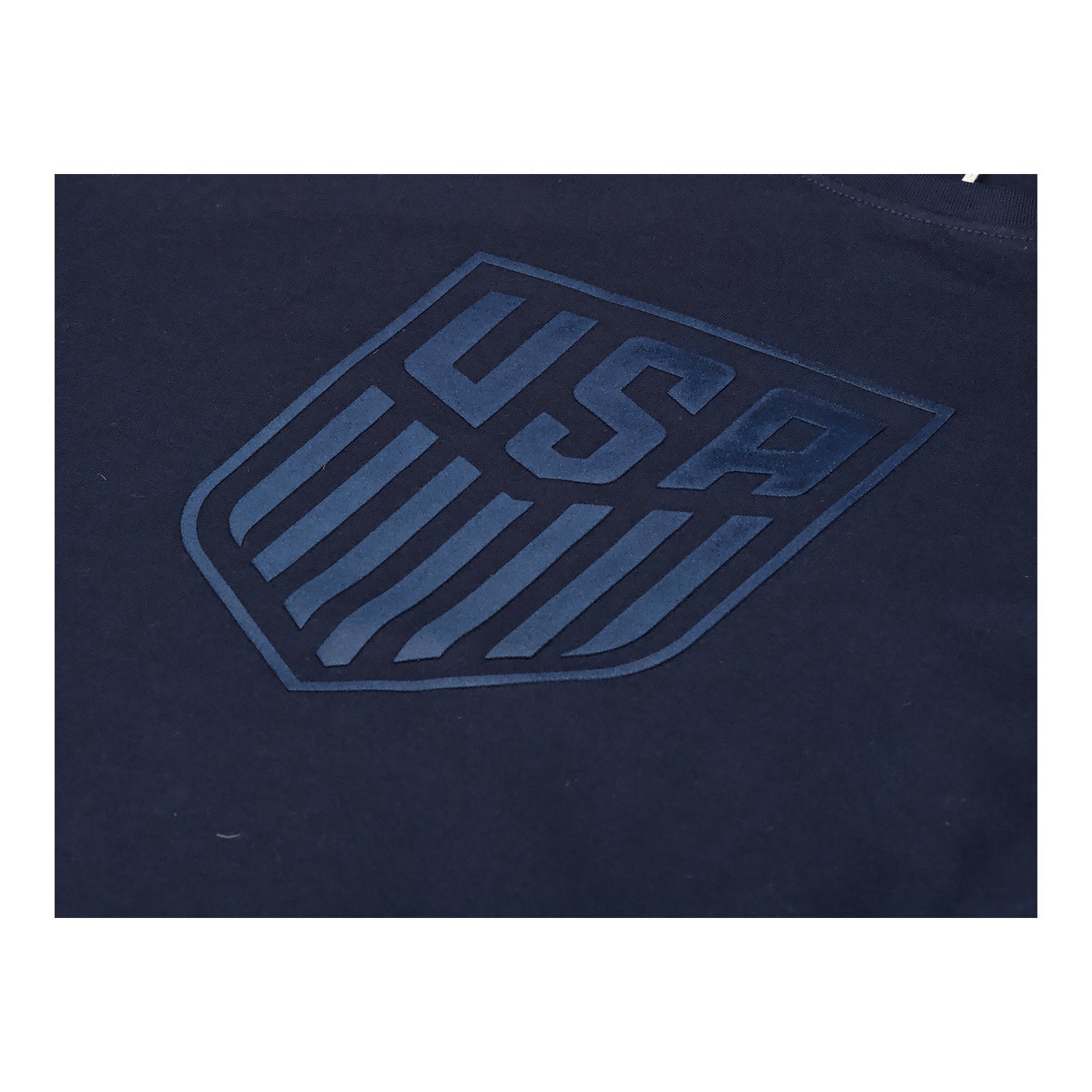 Unisex USA Statement Navy Tonal Tee - Logo View