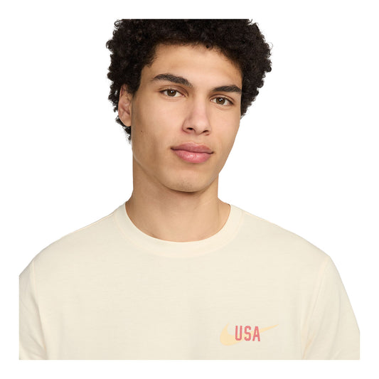 Men's Nike USA Engage Tan Tee - Collar View