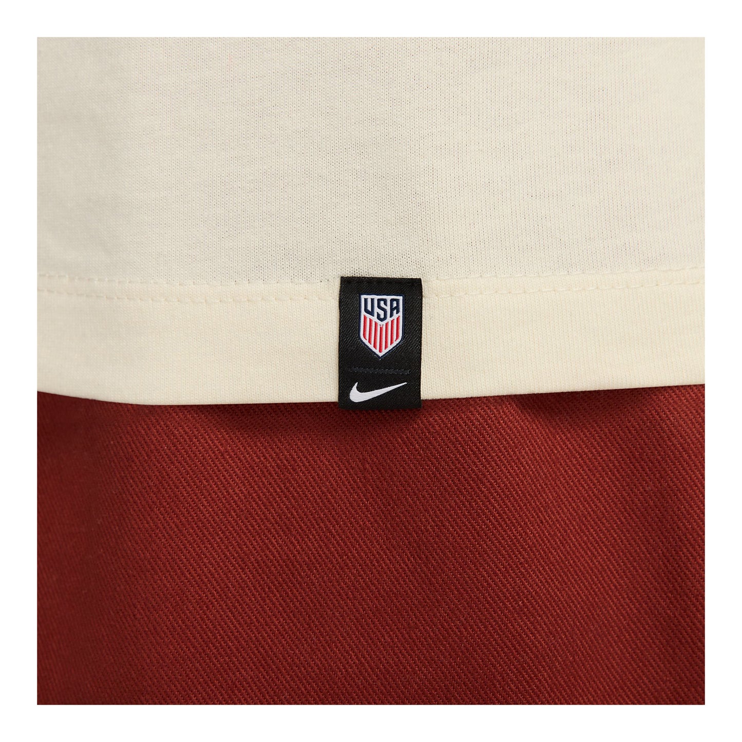 Men's Nike USA Engage Tan Tee - Tag View