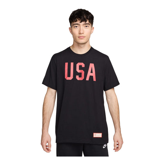 Men's Nike USA Solid Black Tee - Front View