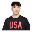 Men's Nike USA Solid Black Tee - Collar VIew