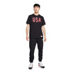 Men's Nike USA Solid Black Tee - Full Body Front View