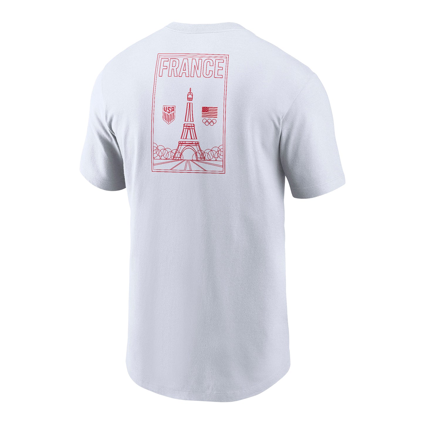 Men's Nike USA Olympics White Tee - Back View