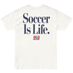 Unisex Original Retro Brand USA 1993 Soccer is Life Crest Vintage Cream Tee