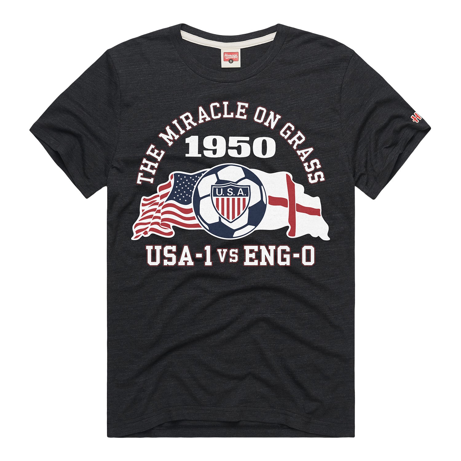 Unisex Homage USMNT Retro 1950 Miracle Black Tee