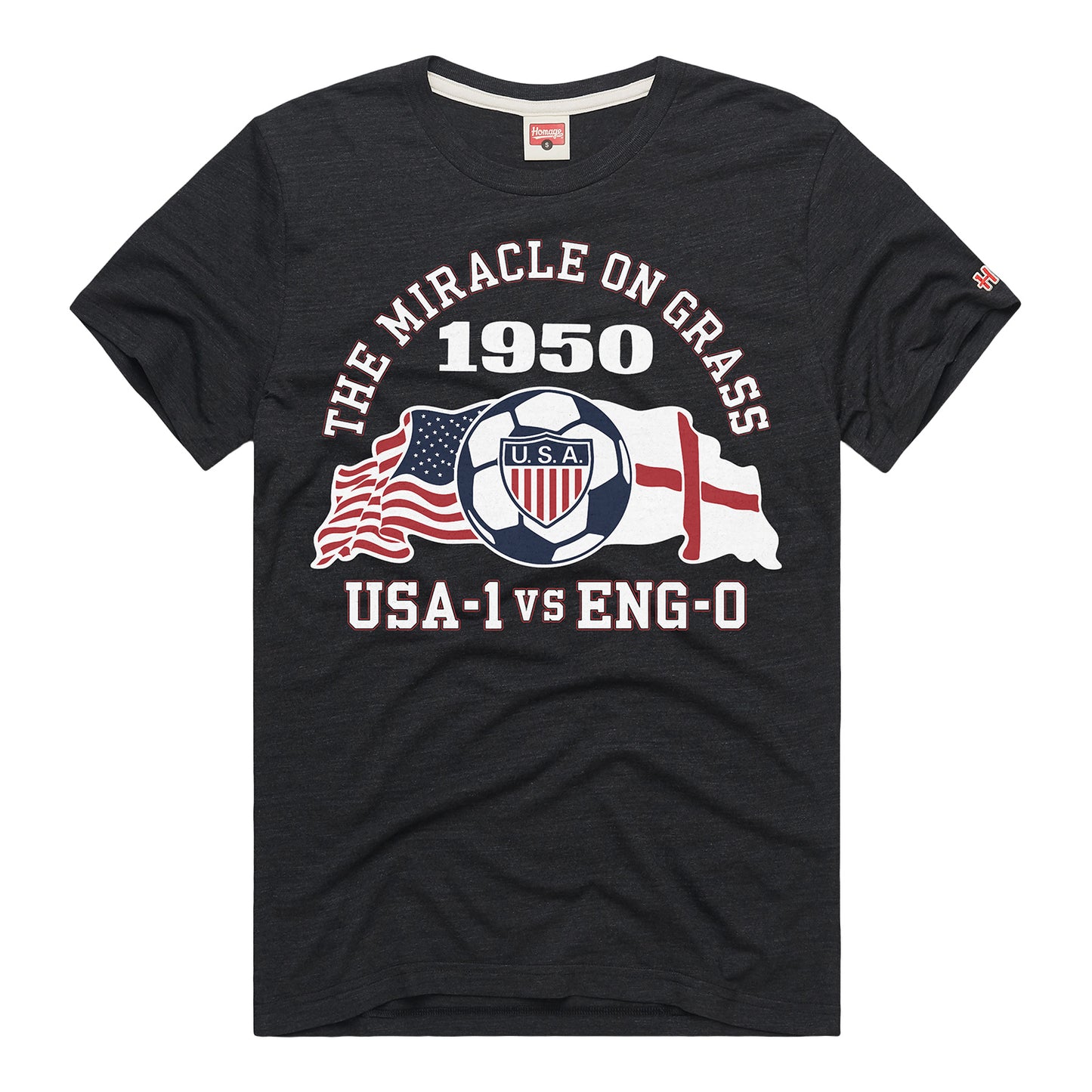 Unisex Homage USMNT Retro 1950 Miracle Black Tee