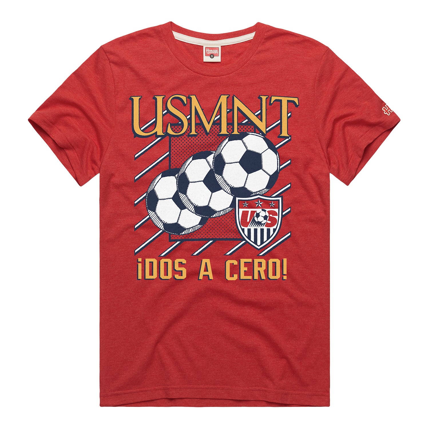 Unisex Homage USMNT Retro Dos a Cero Red Tee