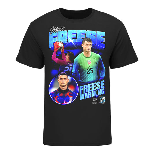 Unisex USMNT Matt "Freese Warning" Graphic Black Tee