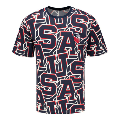 Unisex USMNT Graphic AOP Navy Tee