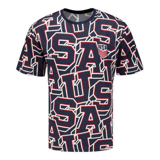 Unisex USMNT Graphic AOP Navy Tee