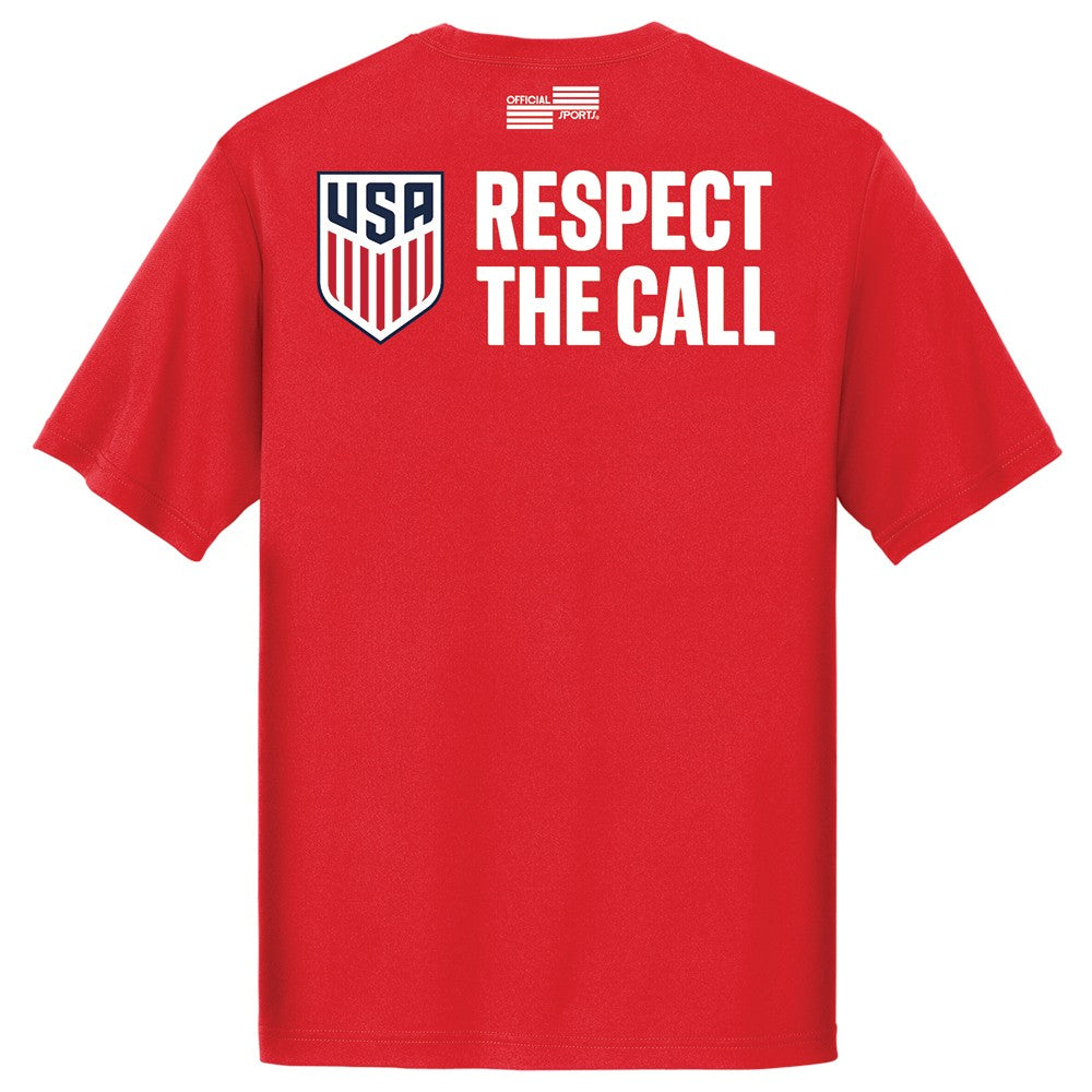 Unisex U.S Soccer Respect The Call Red T-Shirt