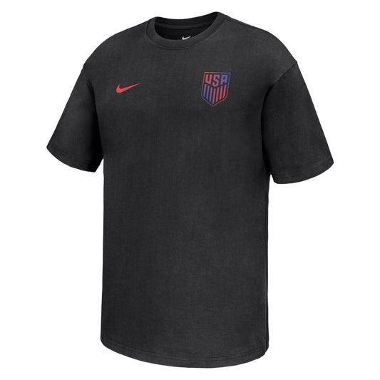 Men's Nike USA Red and Blue Crest Black T-Shirt