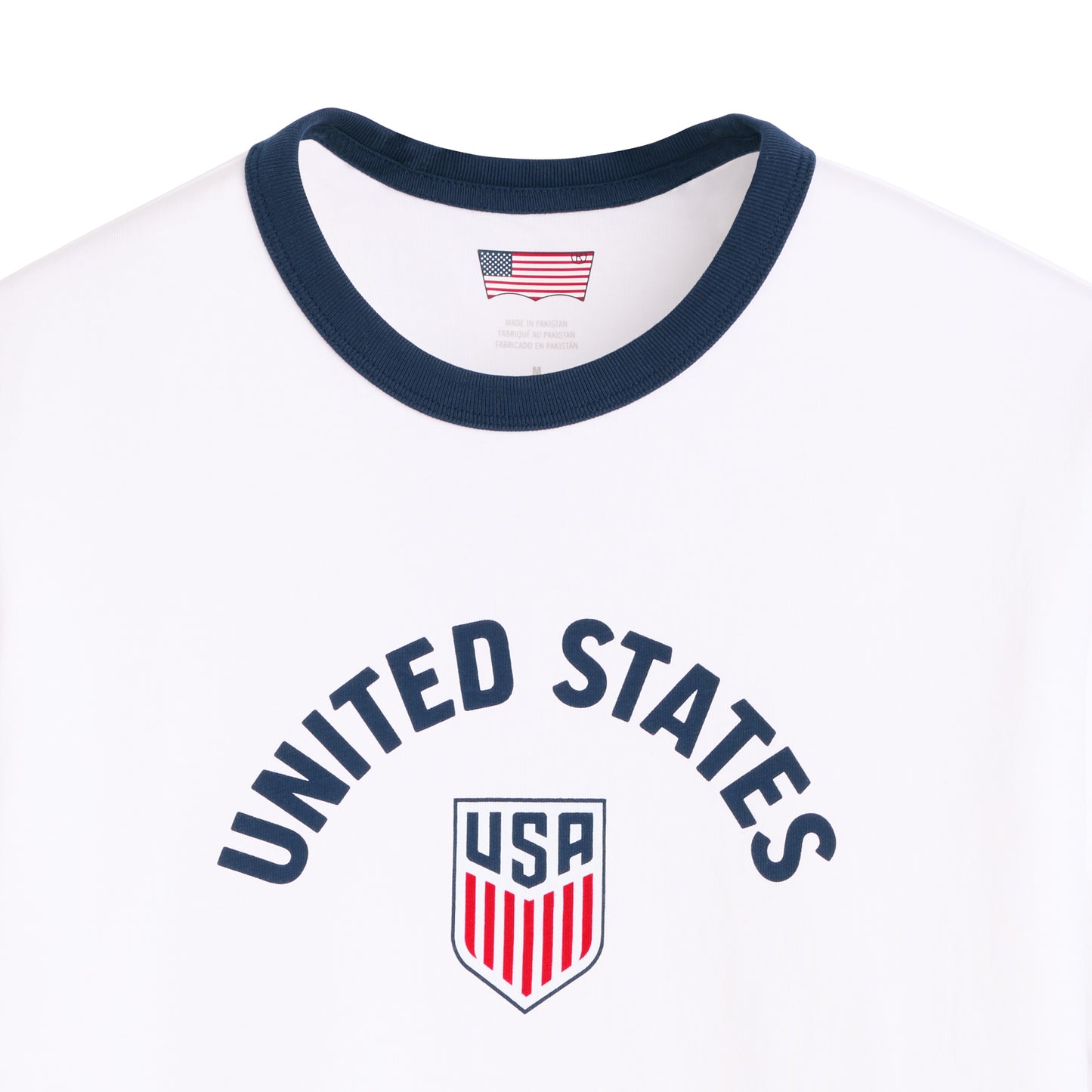 Levi's Unisex United States White Ringer T-Shirt