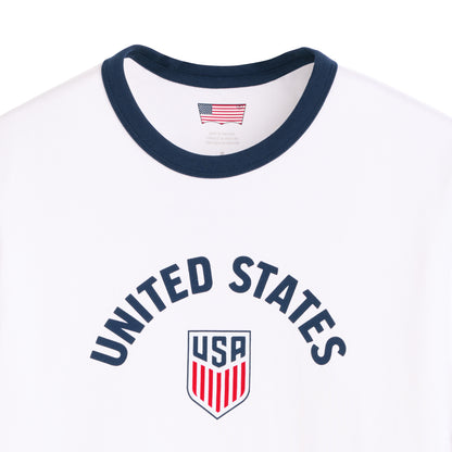 Levi's Unisex United States White Ringer T-Shirt