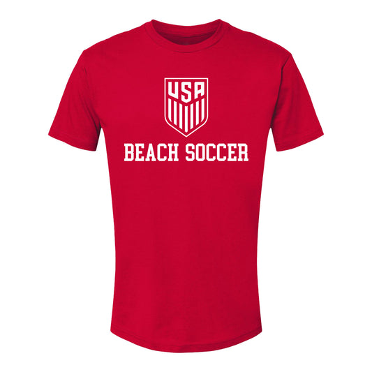 U.S. Beach Soccer Red Tee - Front View