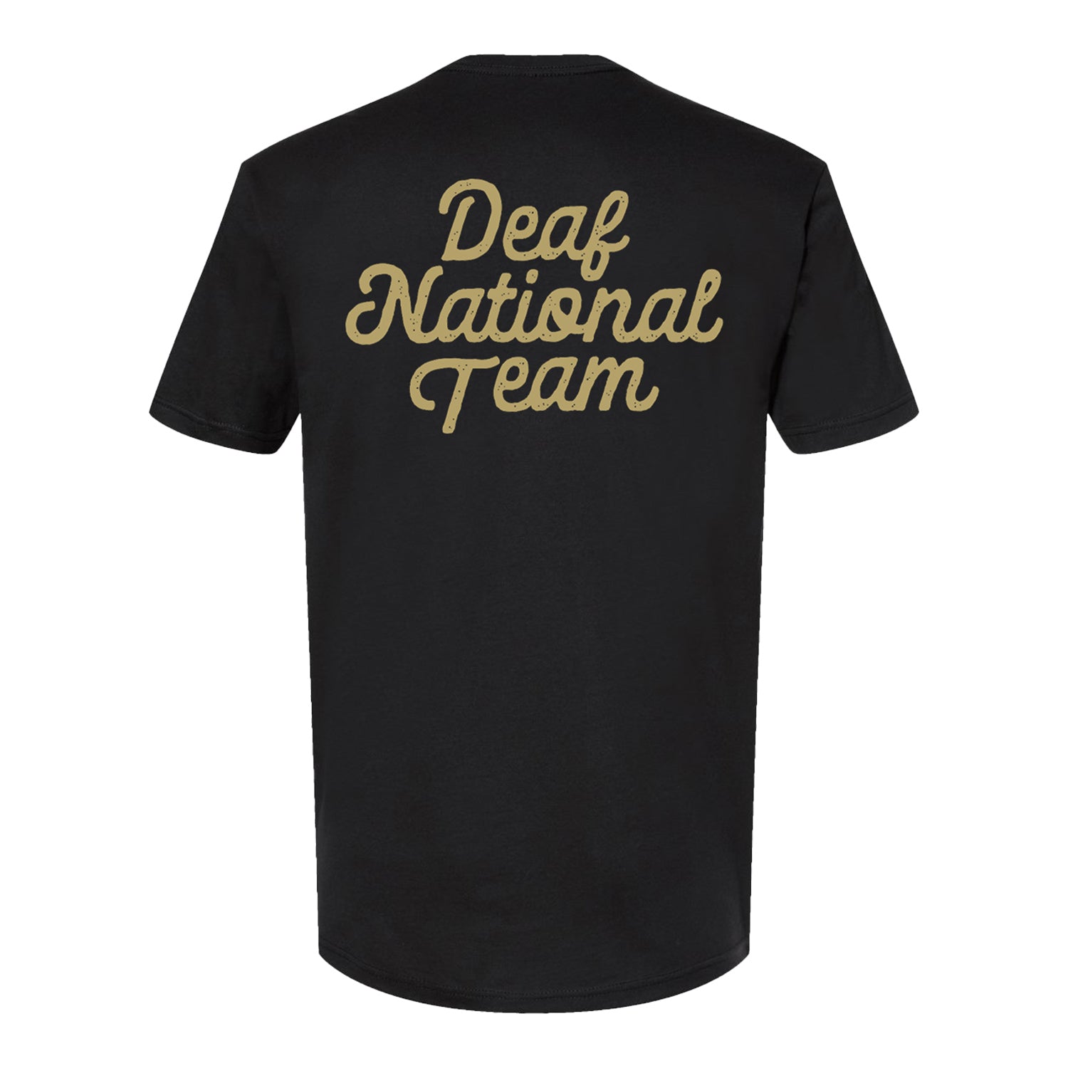 U.S. Deaf National Team Black Tee - Front View