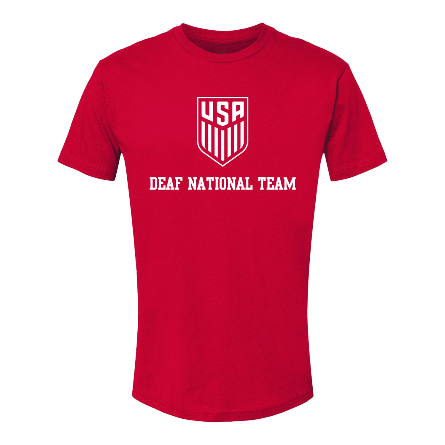 U.S. Deaf National Team Red Tee - Front View