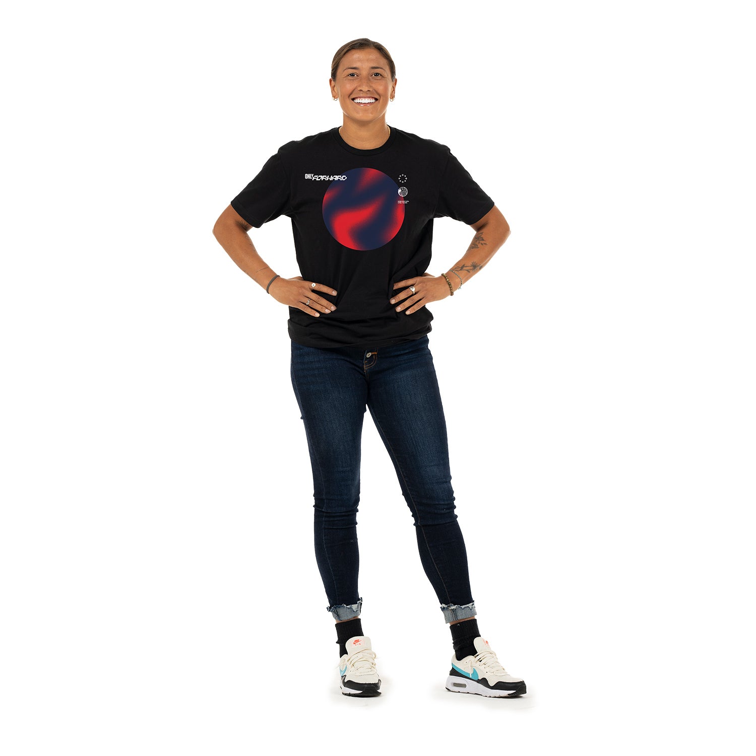 Unisex USMNT Wave Black Tee - Front View