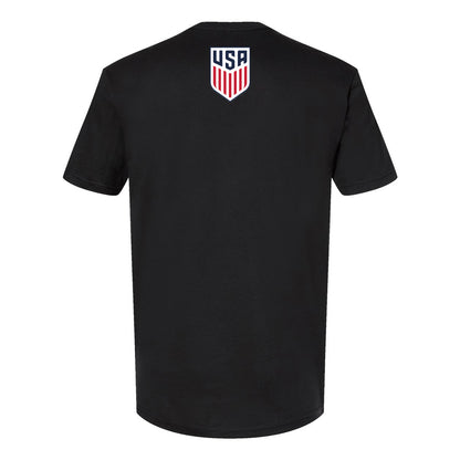Unisex USMNT Wave Black Tee - Back View