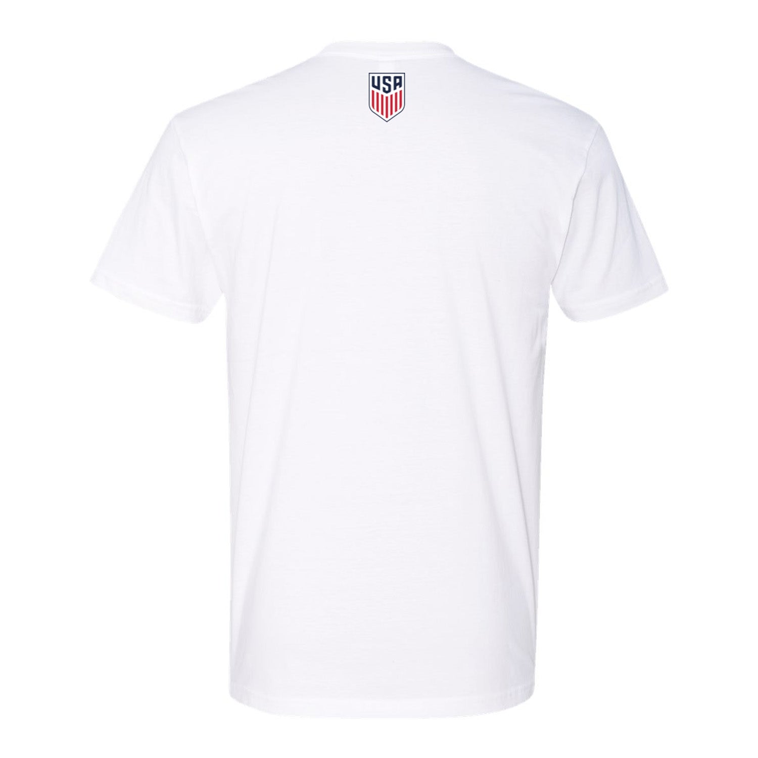 Unisex USMNT Striped Crest White Tee - Back View