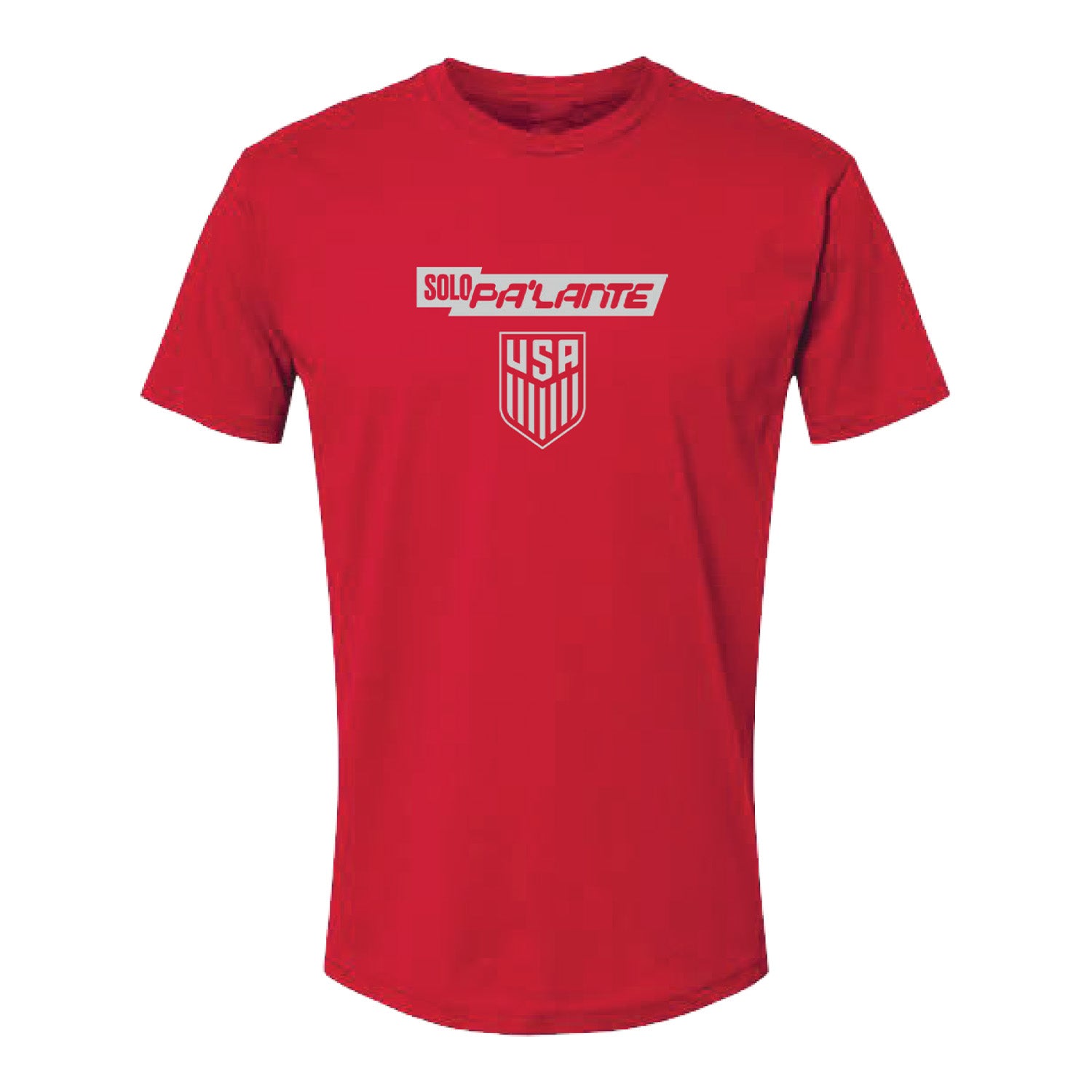 Unisex USMNT Solo Pa'Lante Red Tee - Front View