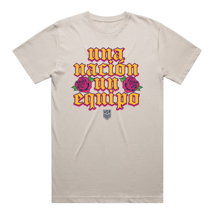 Unisex USA Hispanic Heritage Una Nación un Equipo Bone Tee
