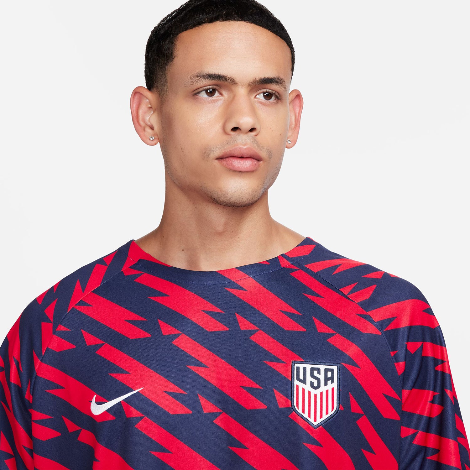 Men's Nike USMNT 2023 VW Pre-Match Red Top - Crest View