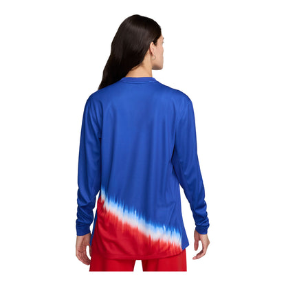 Men's Nike USMNT 2024 American Icon Away Stadium Long Sleeve Jersey - Back View