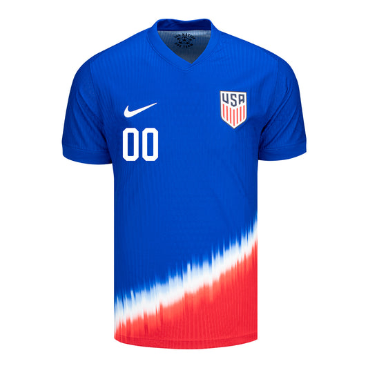 Men's Nike USMNT 2024 Personalized American Icon Away Match Jersey - Front View