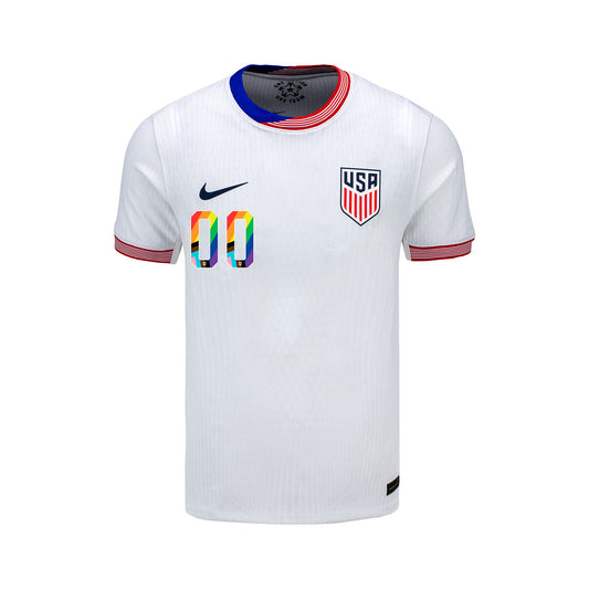 Youth Nike USMNT 2024 Personalized Pride-Themed Home Match Jersey