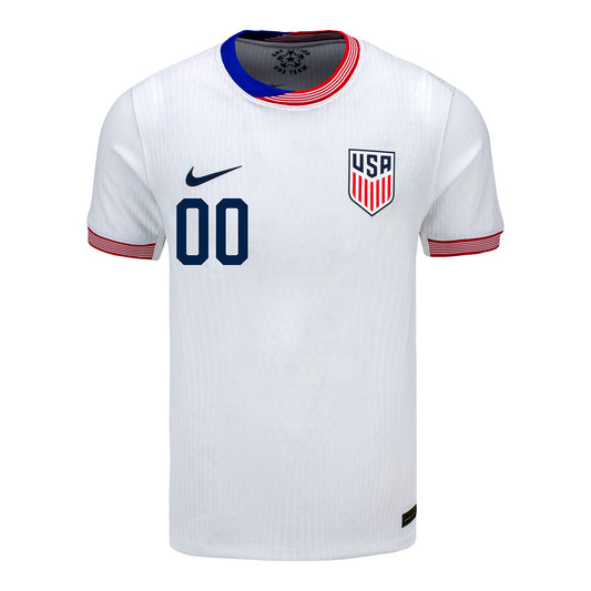 Men's Nike USMNT 2024 Personalized American Classic Home Match Jersey - Front View