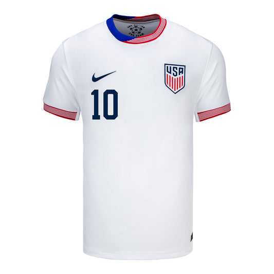 Men's Nike USMNT 2024 American Classic Home Pulisic 10 Stadium Jersey - Front View