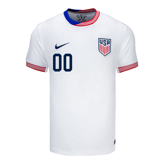 Men's Nike USMNT 2024 Personalized American Classic Home Stadium Jersey - Front View