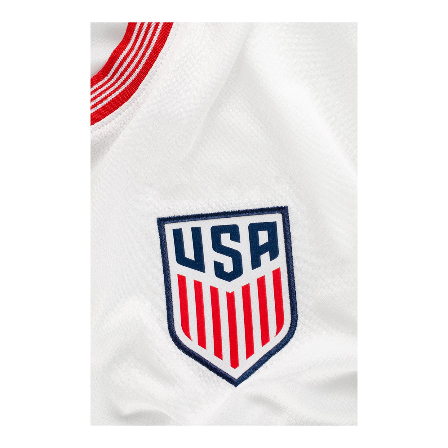 Youth Nike USMNT 2024 American Classic Home Stadium Long Sleeve Jersey - Logo View