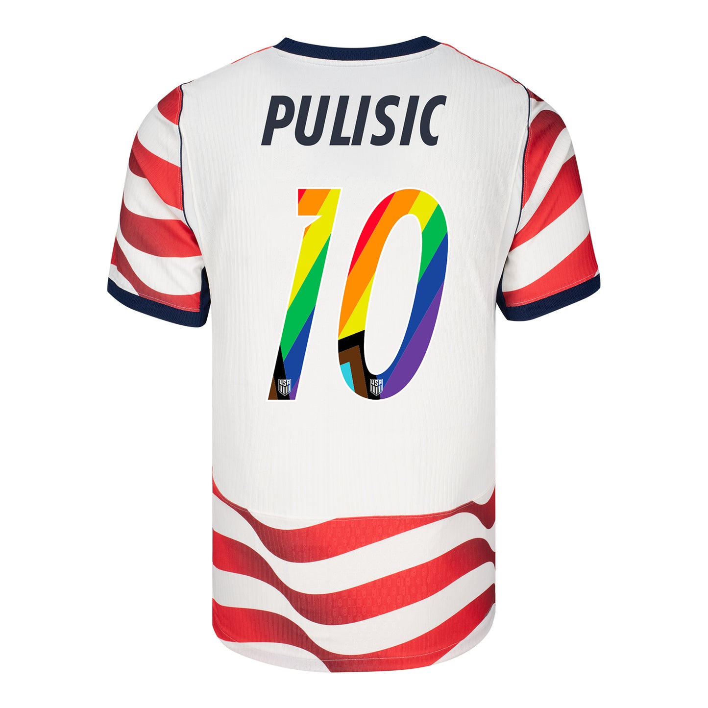 Men's Nike USMNT 2026 Christian Pulisic Pride Home Stadium Jersey - Stripes