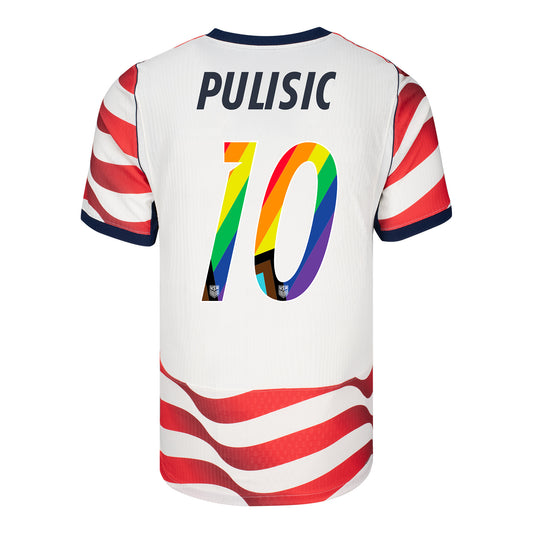 Men's Nike USMNT 2026 Christian Pulisic Pride Home Stadium Jersey - Stripes