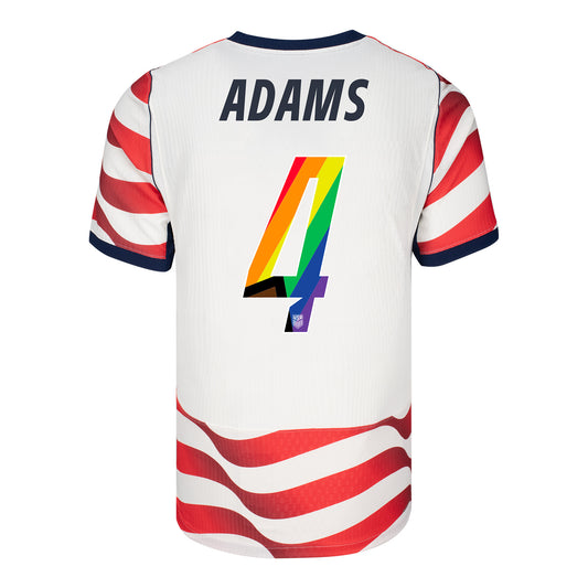 Men's Nike USMNT 2026 Tyler Adams Pride Home Stadium Jersey - Stripes