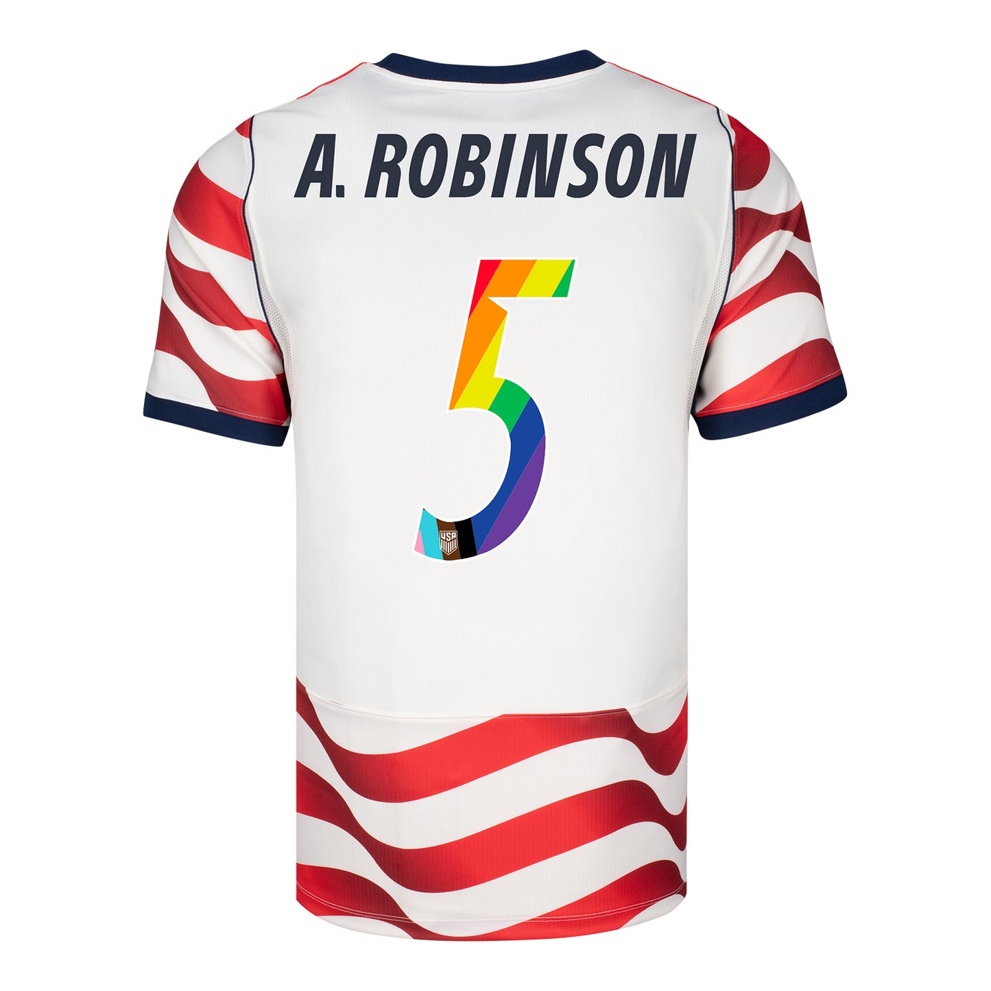 Men's Nike USMNT 2026 Antonee Robinson Pride Home Stadium Jersey - Stripes