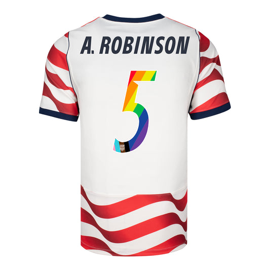 Men's Nike USMNT 2026 Antonee Robinson Pride Home Stadium Jersey - Stripes