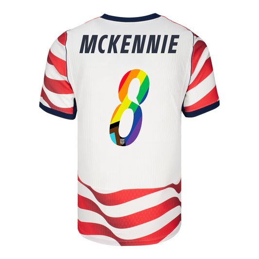 Men's Nike USMNT 2026 Weston McKennie Pride Home Stadium Jersey - Stripes